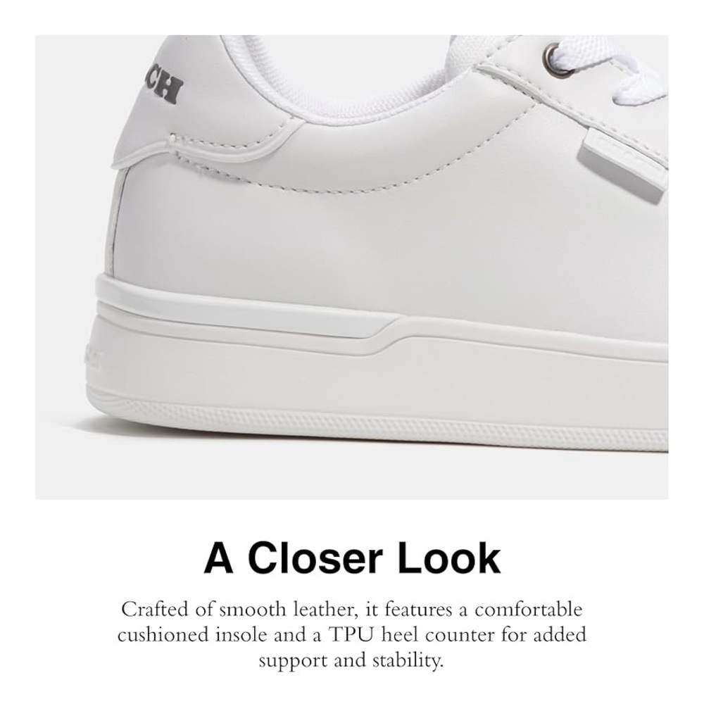 Coach Lowline‎ Leather Sneakers White Women’s Size 5B - Picture 16 of 16